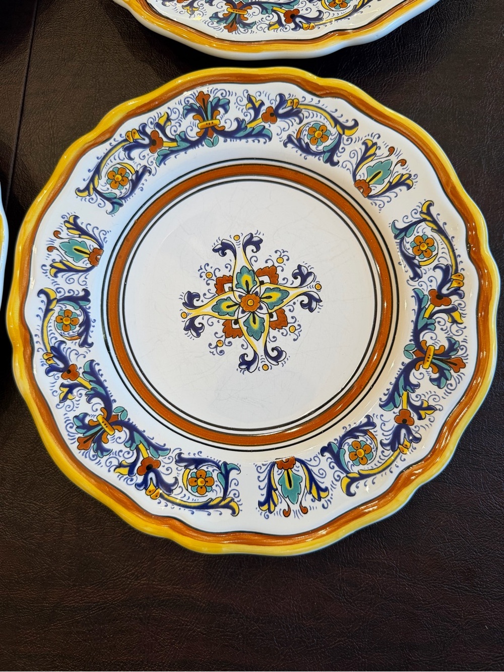 Sur la Table Nova Deruta Salad/Dessert Plate - Set of 3 (not 4) - Picture 2 of 8